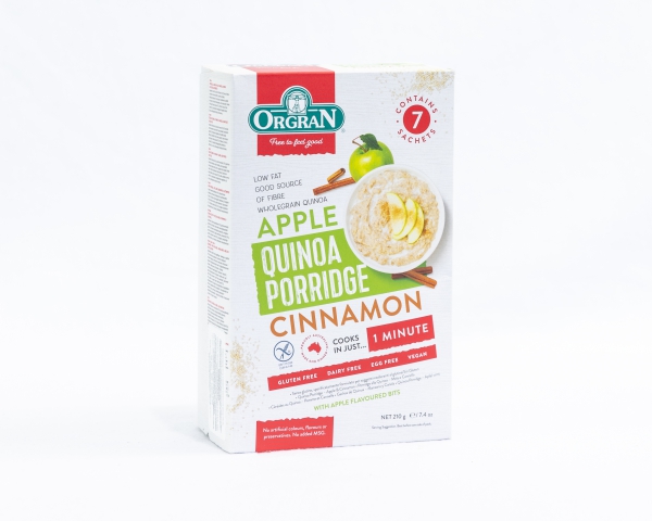 Quinoa porridge Apple cinnamon Orgran