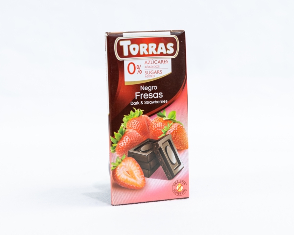 Chocolate negro con fresas Torras