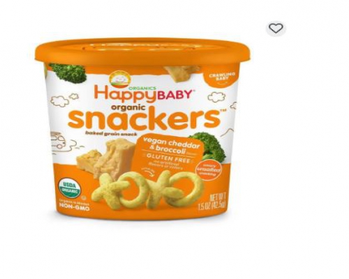 Happy Baby Organic Snackers Vegan Cheddar & Brocoli 