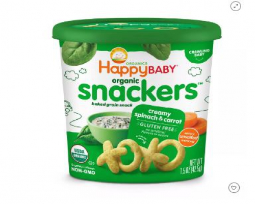 Happy Baby Organic Snackers Creamu Spinach & Carrot 