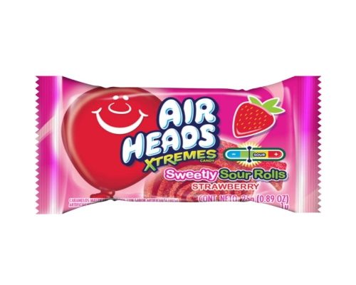 Air Heads Xtremes Sweetl Sour Rolls Strawberry