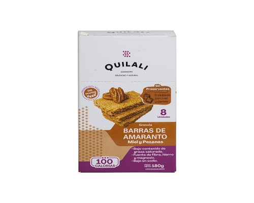 Quilali Amaranto Barras de Amaranto Miel y Pecanas 