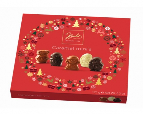 Winter Mini Chocolate Figures Caramel Filled Red 