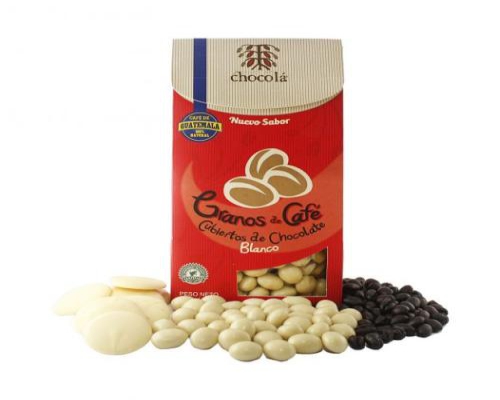 Granos de Café Cubiertos de Chocolate Blanco 