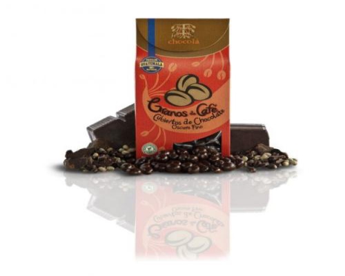 Granos de Café Cubiertos de Chocolate Oscuro Fino 