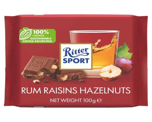 Ritter Sport Rum Raisins Hazelnuts