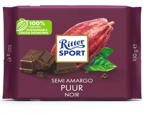 Ritter Sport Noir Puur Semi Amargo 