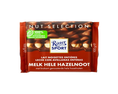 Ritter Sport Melk Hele Hazelnoot 